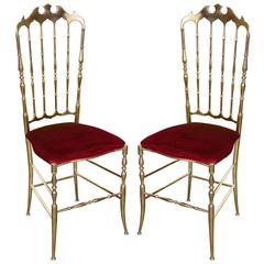 Brass Chairs by Chiavari Italy 7