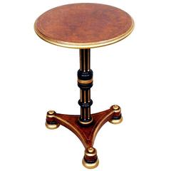 Antique Victorian Thuya, Gilt and Ebonized Occasional Table