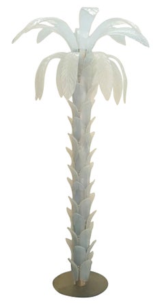 Opaline Murano Palm Tree Floor Lamp