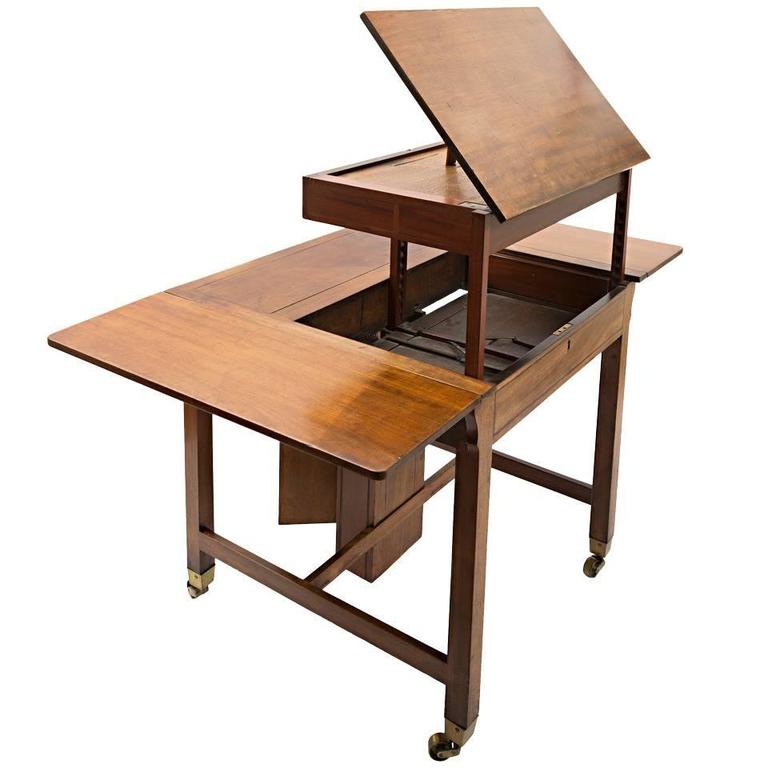 III Mahogany Architect Table For Sale at 1stdibs