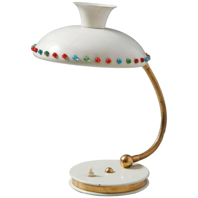 Huge Tri Colored Glass Stilnovo Table Lamp For Sale at 1stdibs