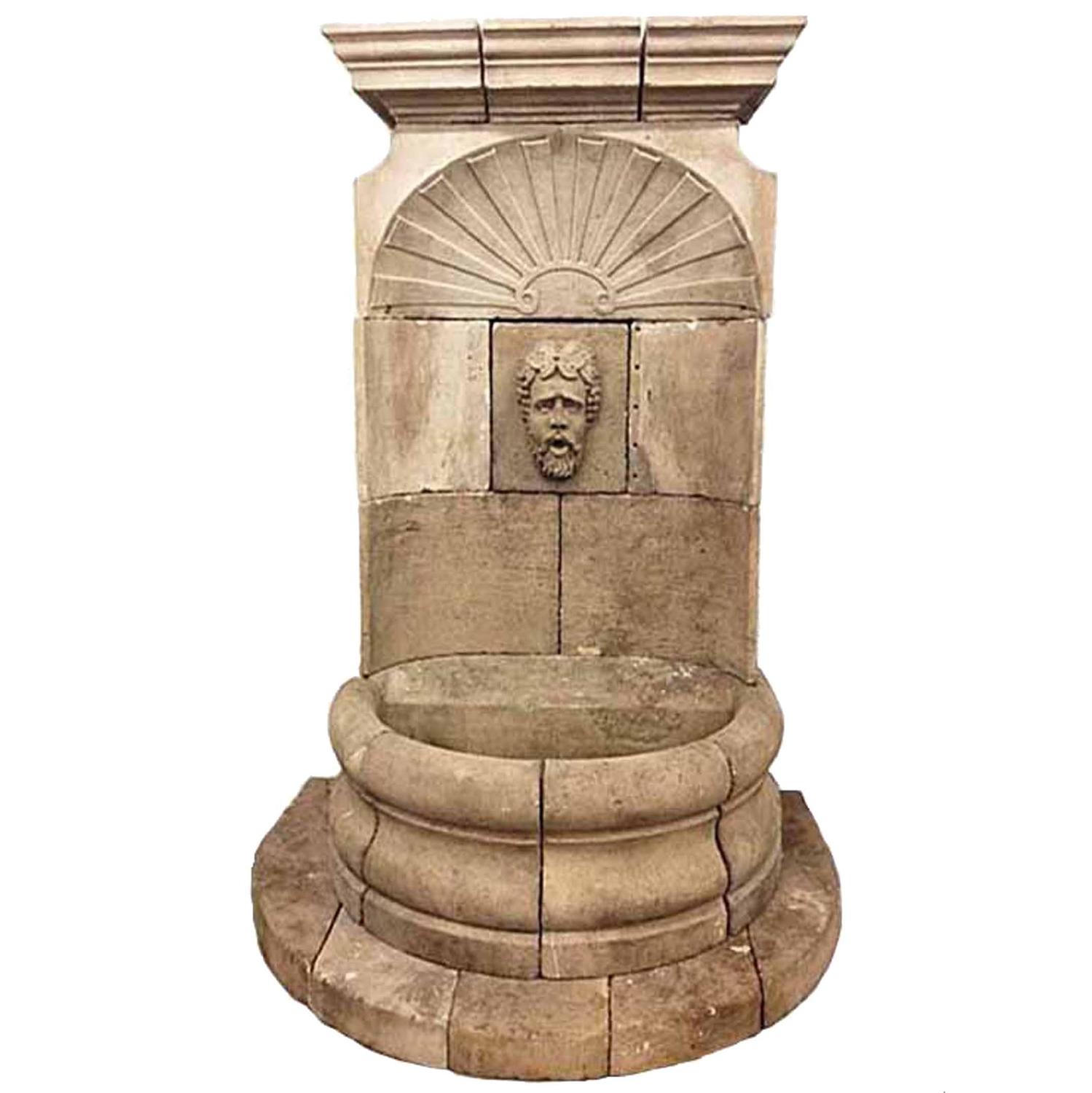 Antique Bacchus Wall Fountain For Sale at 1stdibs