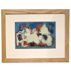 Mid-Century German Abstract Acrylic Painting, 1950s 12