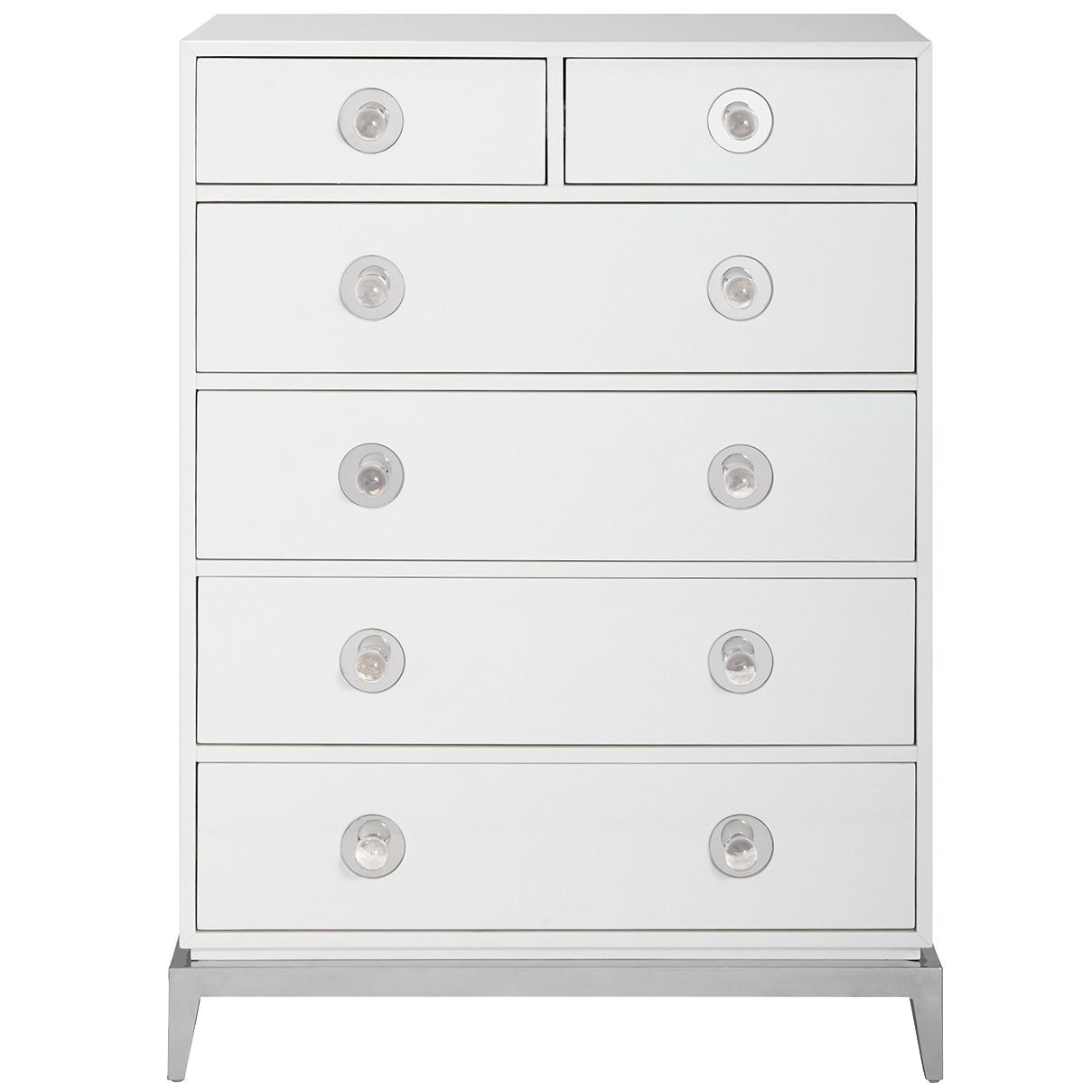 Cerused and Ebonized SixDrawer Chest by Lorin Jackson for Grosfield