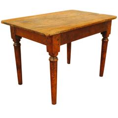 Miniature French Directoire Pinewood Table, Second Quarter of the 19th Century