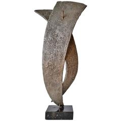 Mid Century Modern Bronze Abstract Sculpture by Seff Weidl, circa 1960s 2