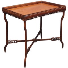 Mesa bandeja plegable de madera dura de exportación china del siglo XIX