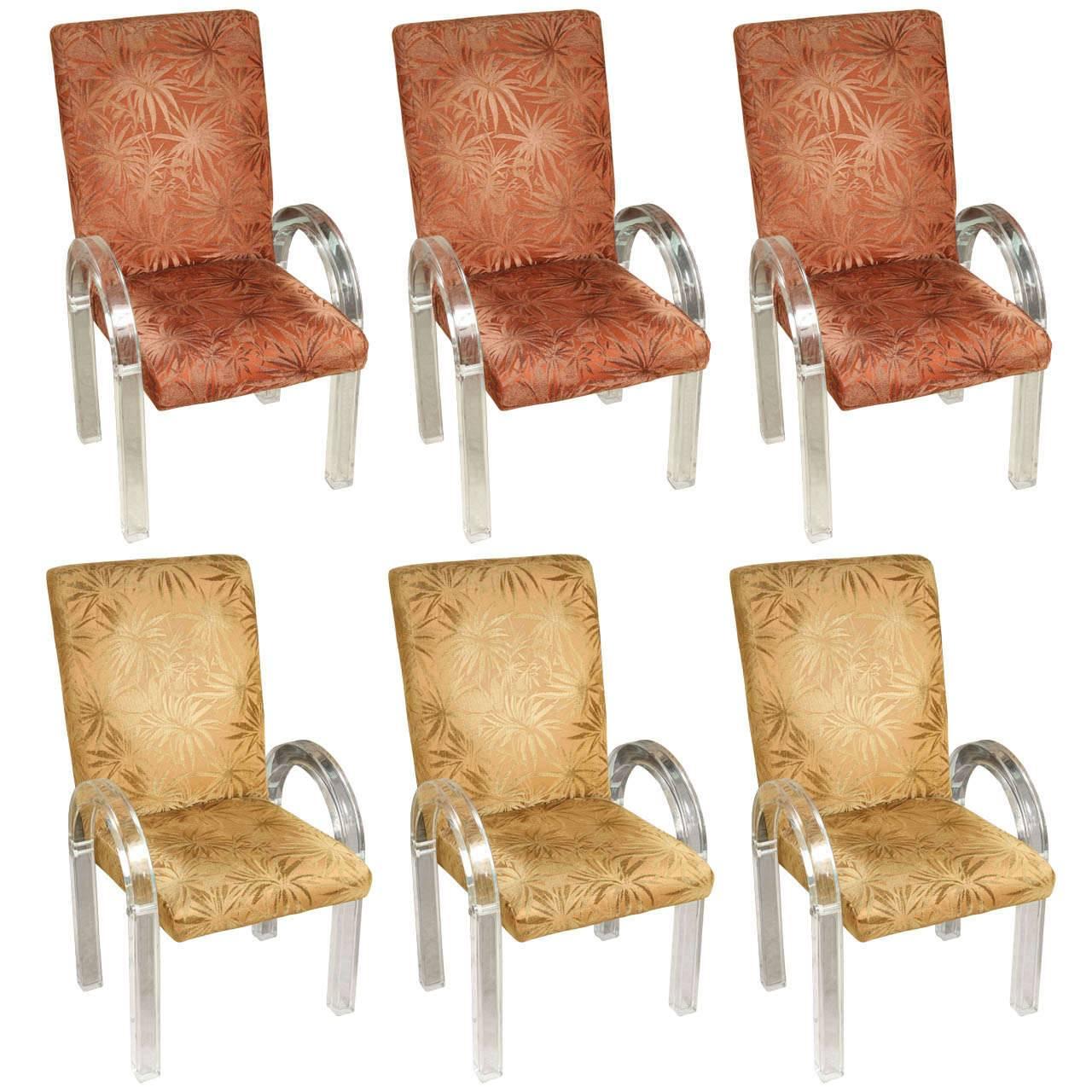 Lucite Dining Chairs by Charles Hollis Jones