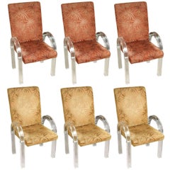 Retro Lucite Dining Chairs by Charles Hollis Jones