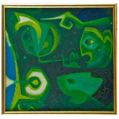 Original Tommi Parzinger Emerald Green Oil Painting 11