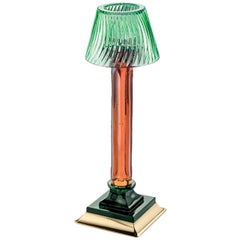 Charme Candleholder in Green and Amber