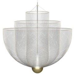 Meshmatics Dimmable LED Chandelier in Galvanized Steel and Brass for Moooi