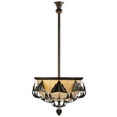 Dagobert Peche Chandelier for the Wiener Werkstaette by Woka Lamps Vienna
