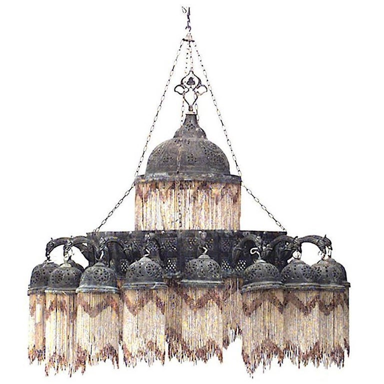 Middle Eastern Moorish Style Filigree Chandelier For At 1stdibs Middle Eastern Moorish Style 20th Century Chandelier