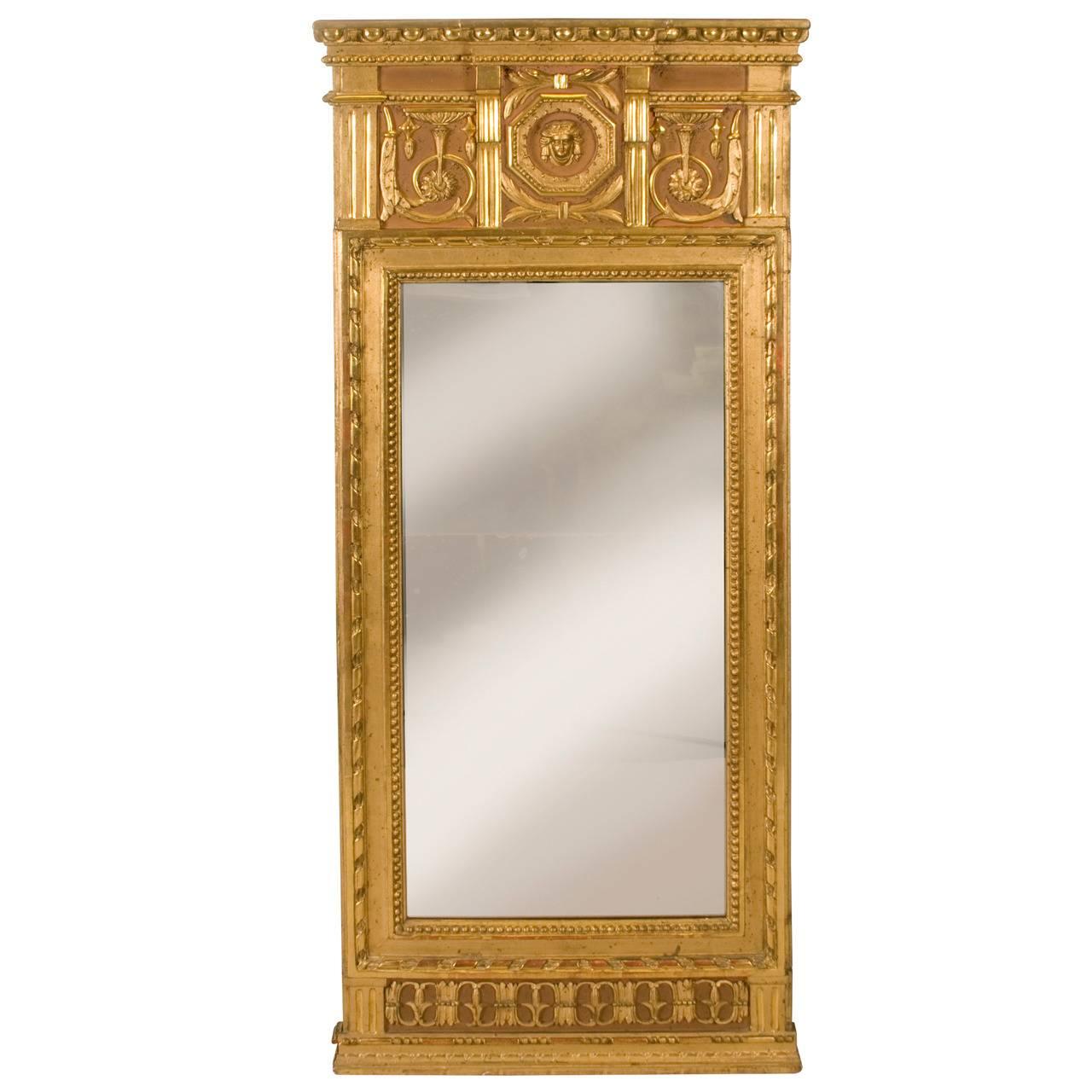 Late 18th Century Neoclassic Swedish Giltwood Mirror