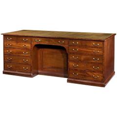 Chippendale Period Mahogany Library Desk