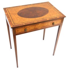 Massachusetts Federal Mahogany and Bird’s-Eye Maple Side Table, circa 1800