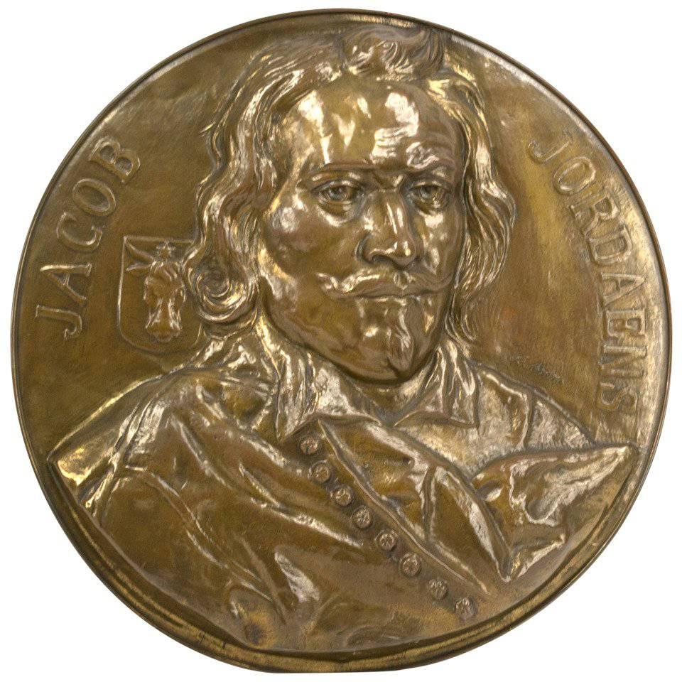 Bronze Wall Plaque of the Painter Jacob Jordaens