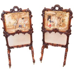Antique Regency Pair of Rosewood Fire Screens
