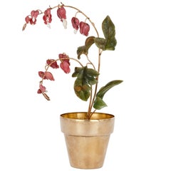 Faberge Style Model of Bleeding Heart Flowers, Retailed by Tiffany
