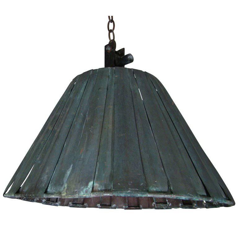 Large Industrial Metal Ceiling Pendant In Shape Of A Lamp Shade For Large Industrial Metal Ceiling Pendant In Shape Of A Lamp Shade For