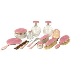 Sterling and Guilloche Foster Bailey Dresser Set