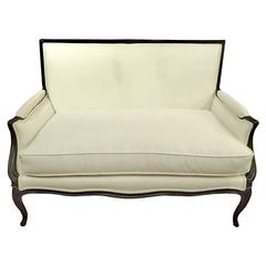 Antique Superb 19th Century French Tailored Loveseat Settee