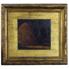 20th Century Italian Oil on Plywood Painting 'Castiglioncello' by Oscar Ghiglia