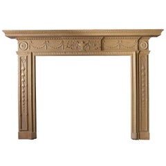 19th Century Pine and Gesso Mantel