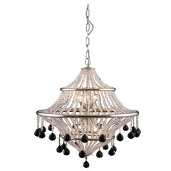 Josef Hoffmann, Wiener Werkstätte Crystal Glass Chandelier by Woka