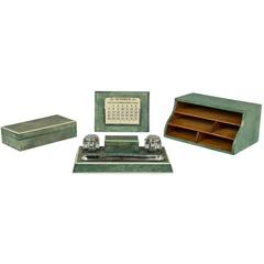 Art Deco Shagreen Desk Set