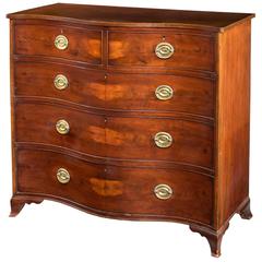 George III Period Serpentine Chest 8