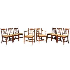 Eight George III Period Dining Chairs (Six Side Chairs plus Two Armchairs) 4
