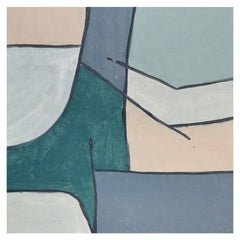 Unique Handmade Contemporary Unframed Paper Abstract Painting with Acrylic Ink