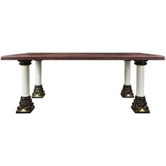 Italian 19th Century Neoclassical Style Marble Center and Dining Table