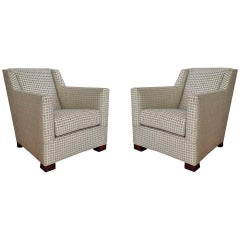 Art Deco Club Chairs Attributed to DIM 'Joubert et Petit'