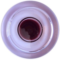 Galliano Ferro Murano Purple Alexandrite Italian Art Glass Hovering UFO Bowl