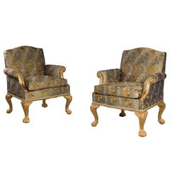 Pair of 19th Century Giltwood Armchairs 2