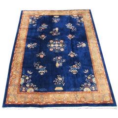 Antique Chinese Art Deco Oriental “Nichols” Carpet in Excellent Condition