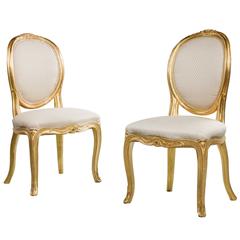 Pair of George III Giltwood Chairs
