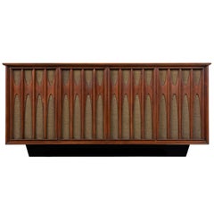 Danish Walnut Credenza Style RCA Console Stereo, Fully Serviced and Working