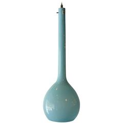 Italian Murano Glass Pale Blue Pendant Light, Mid-Century Modern, circa 1950s