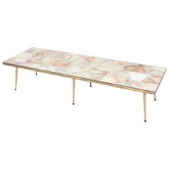 Large Italian Mid-Century Modern Coffee Table with Onyx Top, 1950s