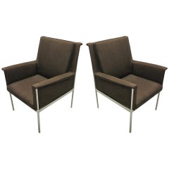 Pair of Lounge or Desk Armchairs by Florence Knoll, circa 1950, France