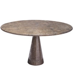 Angelo Mangiarotti Italian Grey Marble Dining Table