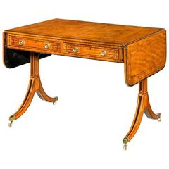 George III Period Satinwood Sofa Table