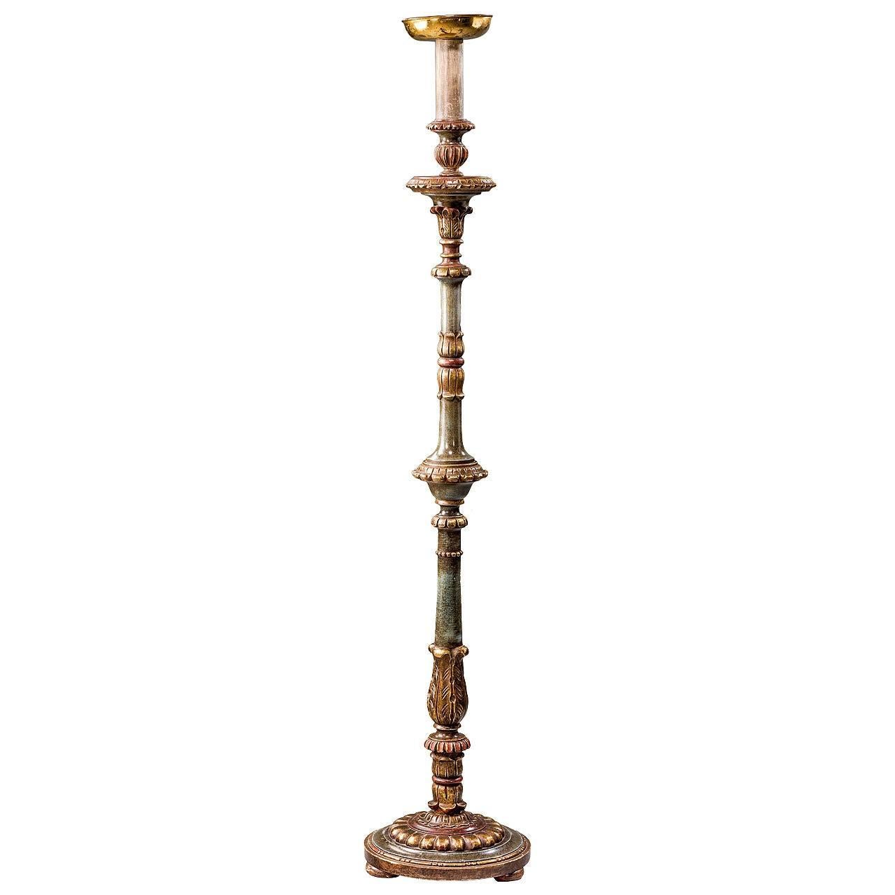 19th Century Italian Candlestick Lamp
