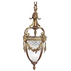 Late 19th Century Cut Glass Lantern
