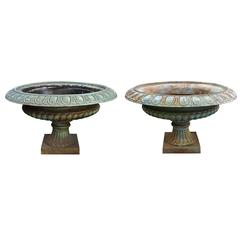Pair of Very Large 20th Century Cast Iron Jardinieres