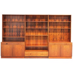 Three-Part Rosewood Bookcase by Bertil Fridhagen